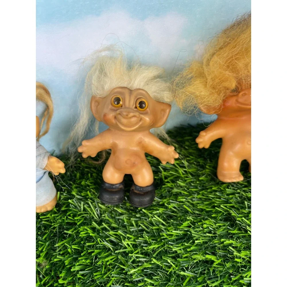 LOT OF 3 VINTAGE THOMAS DAM THINGS TROLL DOLLS 1960s